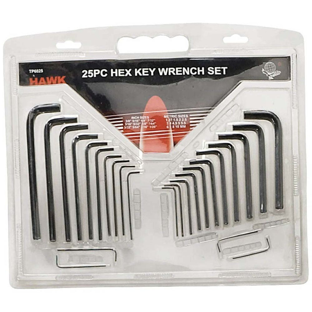 25 PC.HEX KEY WRENCH SET - TP-16025 - ToolUSA