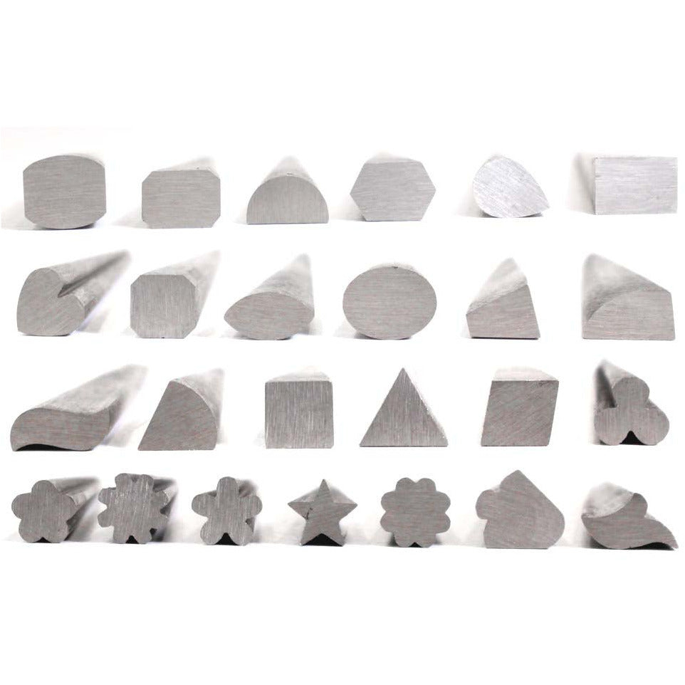 25 Piece Metal Shape Stamping Set with Zipper Case - TJ-44446 - ToolUSA