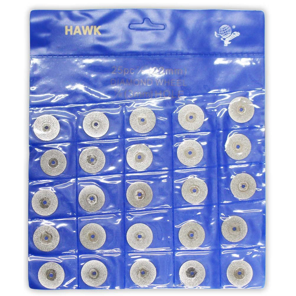25 Piece Vinyl Wrapped Diamond Saw Blades - 7/8" or (23mm) Size - TJ03-75278 - ToolUSA