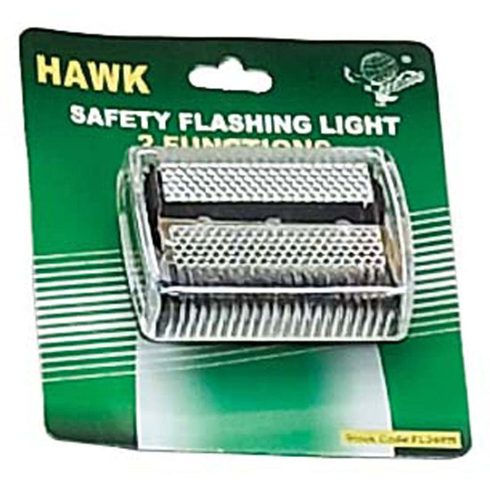 2.5" x 2" White Bicycle Clip-on Tail Light - 3 Red LED Lights Inside (Pack of: 2) - FL-70248-Z02 - ToolUSA