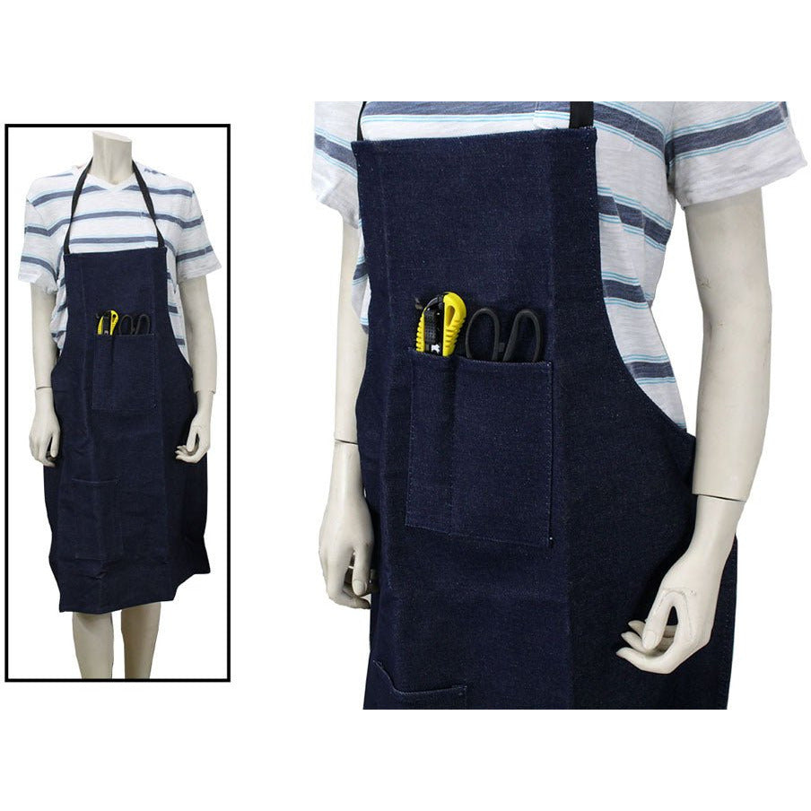 25x34 Inch Denim Apron with 2 Pockets - AP-00018 - ToolUSA