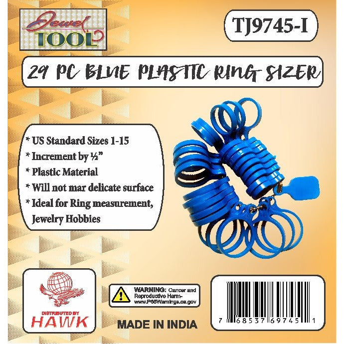 29 Pc. Plastic Economy Ring Sizer (Pack of: 2) - TJ-69745-Z02 - ToolUSA