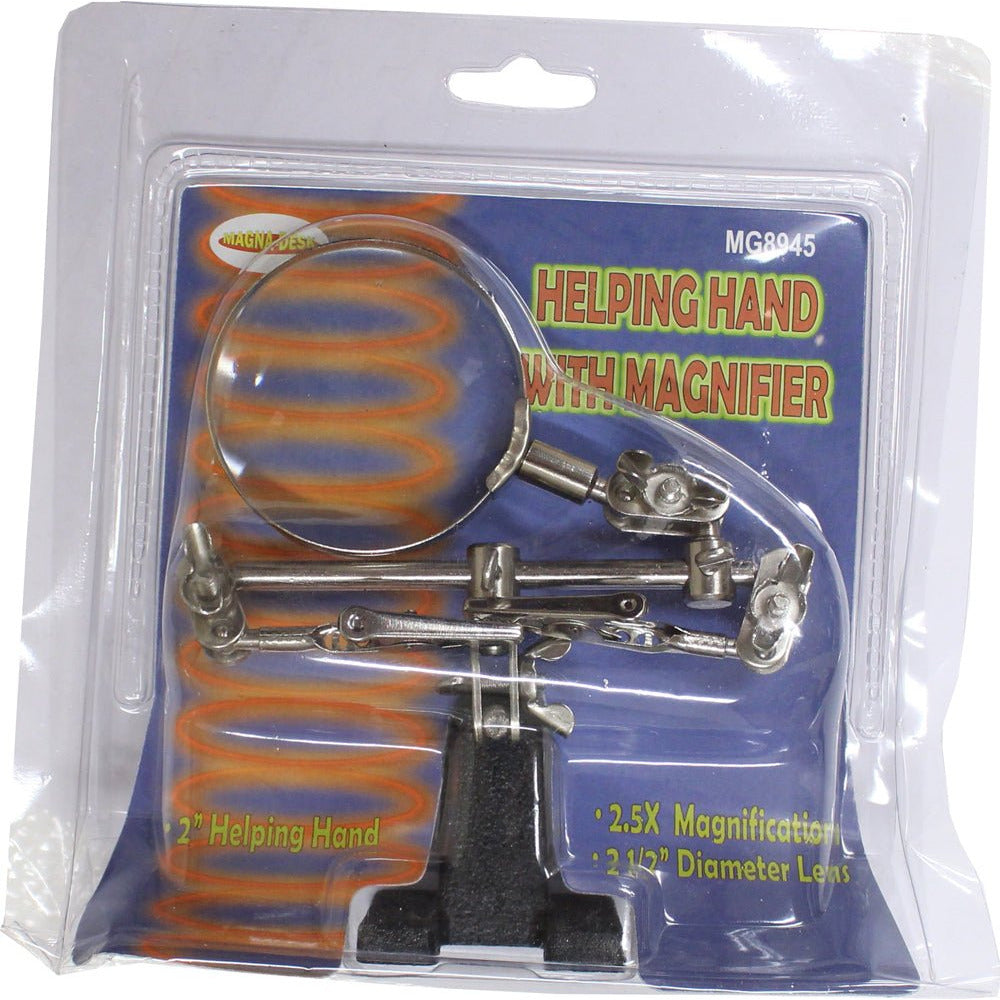 2X Power Adjustable Helping Hand Magnifier - MG-08945 - ToolUSA