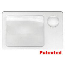 2x/4x Credit Card Sized Acrylic Magnifier (Pack of: 2) - MG-13411-Z02 - ToolUSA