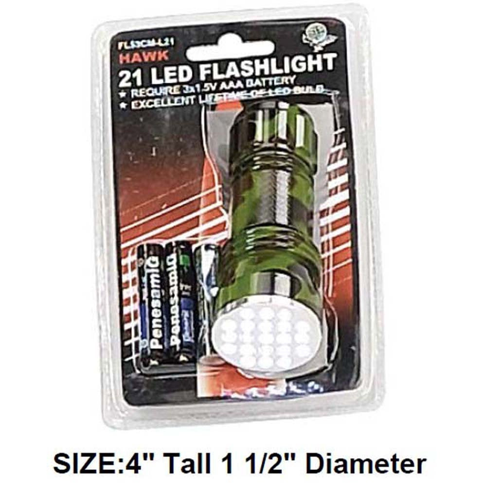 3-3/4 inch 21 LED Camouflage Flashlight - Batteries Included - FL-54686 - ToolUSA