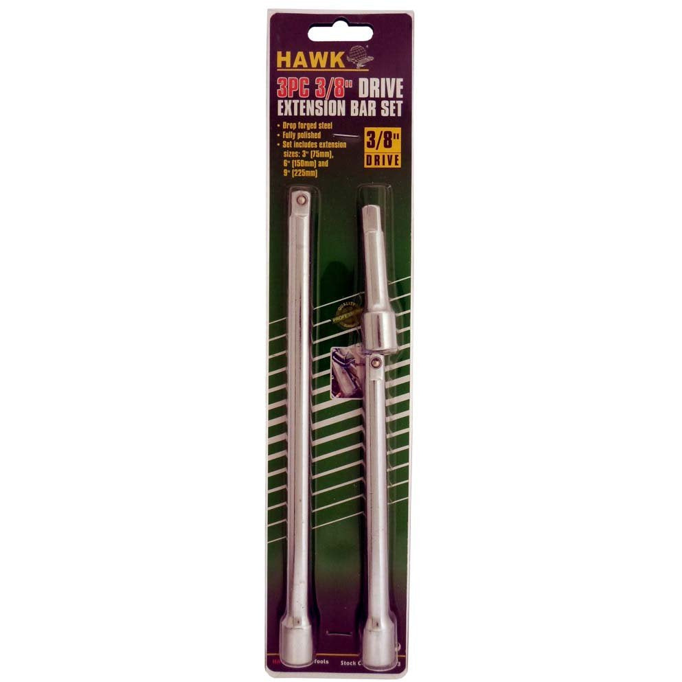 3 Piece 1/4" Drive Extension Bar Set, 3 Sizes of Extensions - TP-14865 - ToolUSA