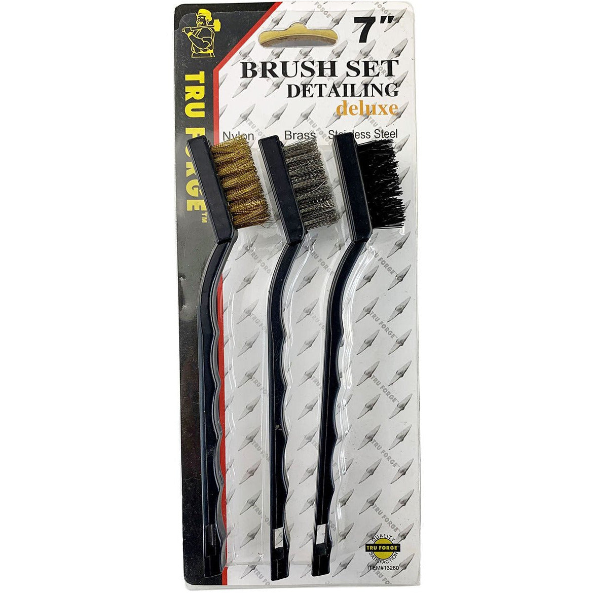 3 Piece Brass, Steel & Nylon Bristles Set - TZ6300-YH - ToolUSA