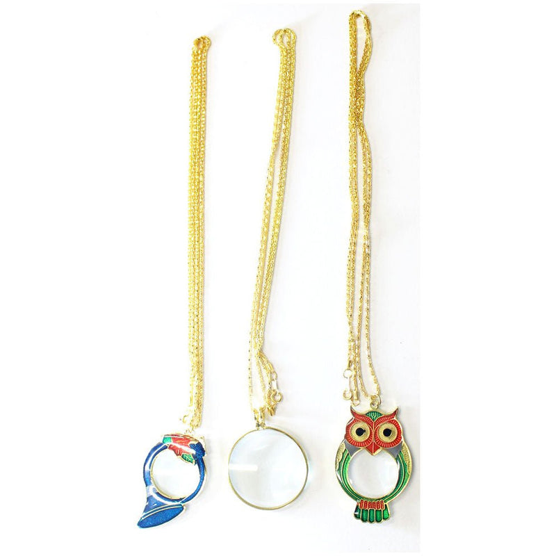 3 Piece Magnifier Pendant Set In Owl, French Horn, and Simple Design - KIT-MG113 - ToolUSA