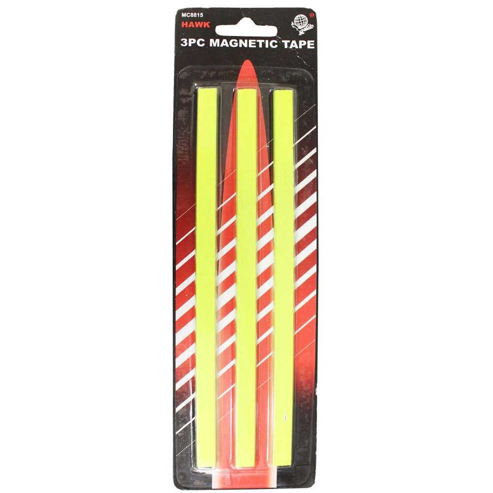3 Piece Neon Yellow Magnetic Strips (Pack of: 2) - MC-08815-Z02 - ToolUSA