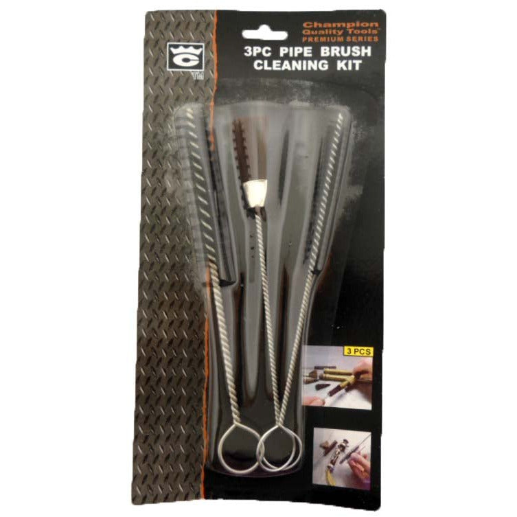 3 Piece set of 7" Long Pipe Cleaning Brushes Suitable For Cleaning Spray Gun Equipment - TZ-27622 - ToolUSA