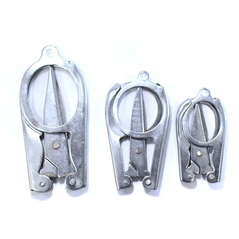 3 Piece Stainless Steel Folding Scissors In 3 Popular Sizes - SC-65345 - ToolUSA