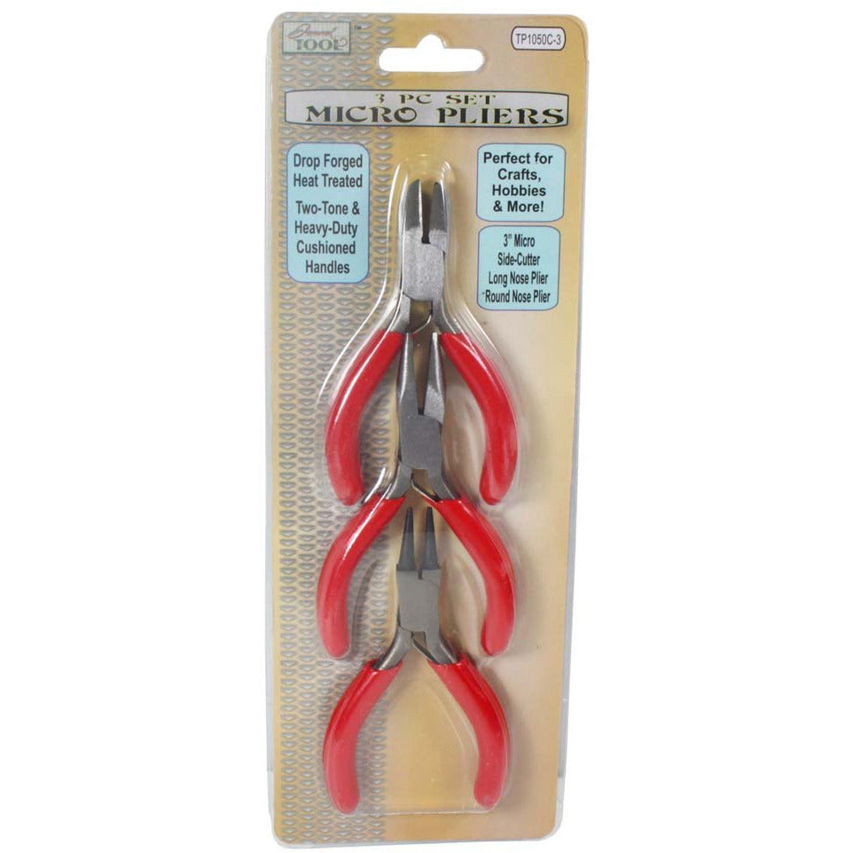 3-PiecOH e Micro Pliers Set, 3" - S89-89903 - ToolUSA