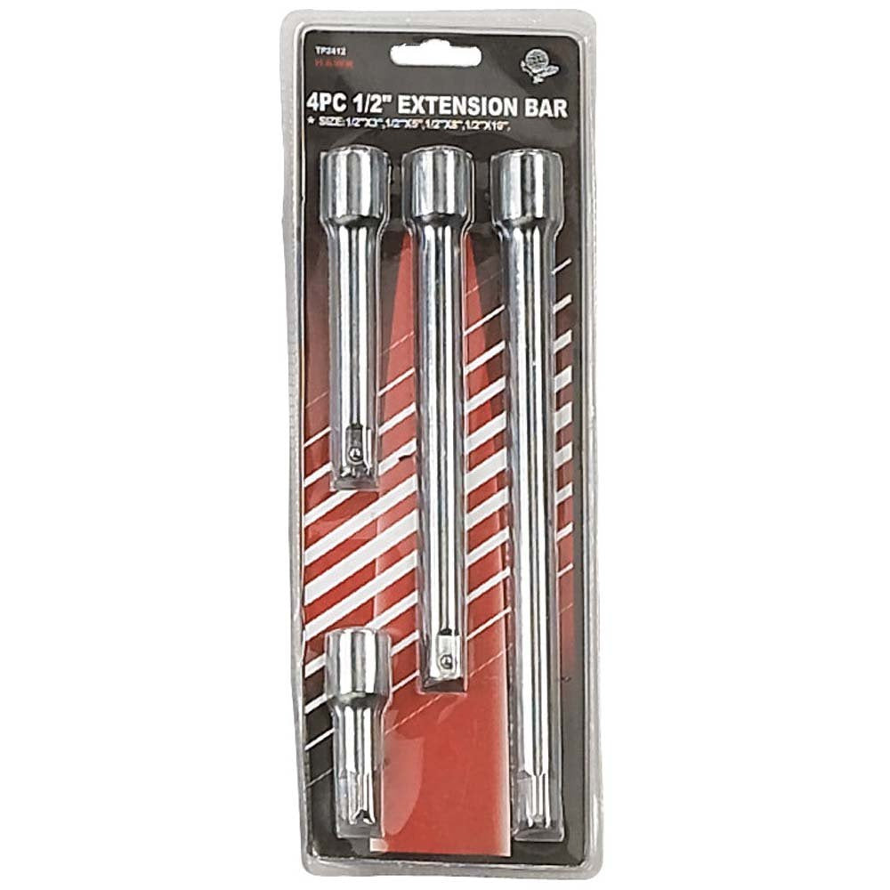 3"-TO-10" TOOL EXTENSION BAR ½" SOCKET 4-PIECE SET - TP-02412 - ToolUSA
