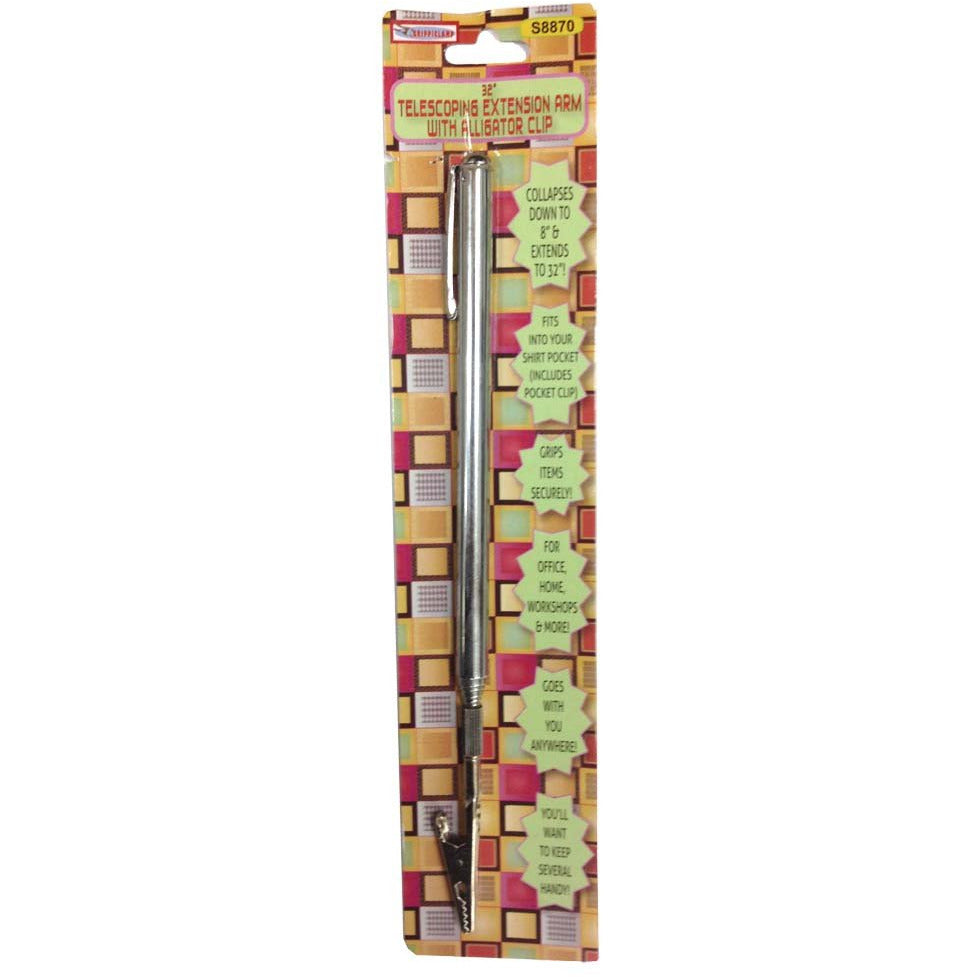 32 Inch Telescopic Stainless Steel Alligator Clip - TZ03-08870 - ToolUSA