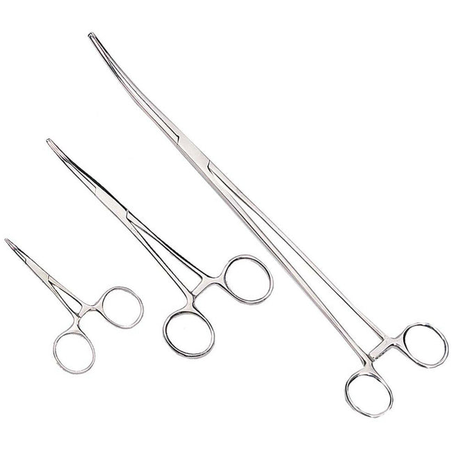 3.5", 6" & 15" Terrific Trio of Curved Jaw Stainless Steel Hemostats - KIT-S3290 - ToolUSA