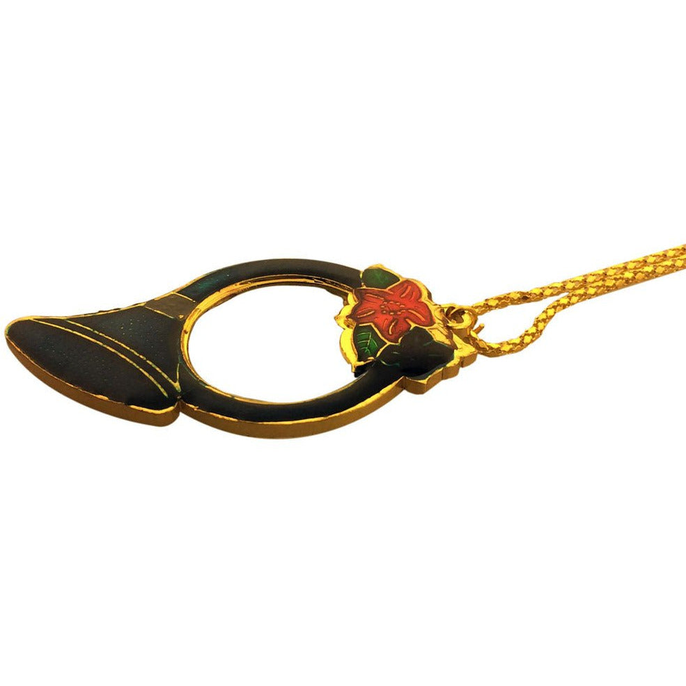 3.5X Power Magnifier with a French Horn Design on a Golden Chain - MG-00114 - ToolUSA