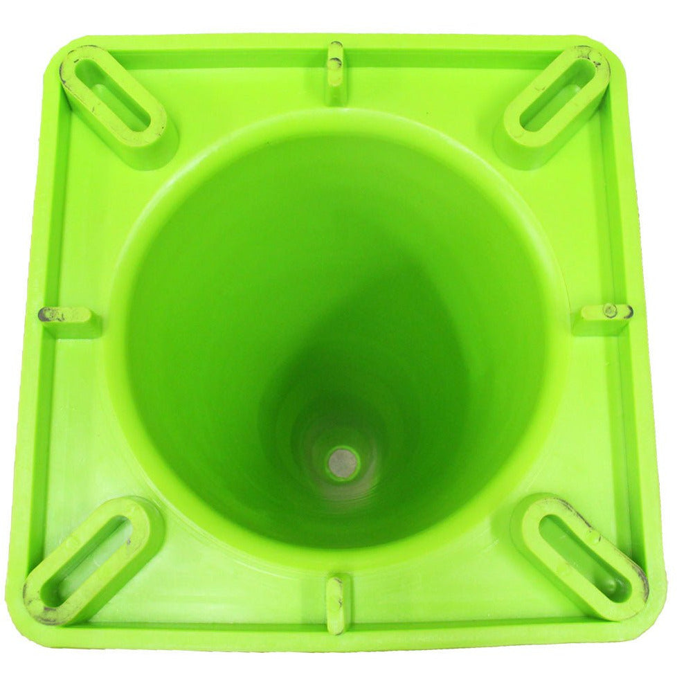 36 Inch Neon Green Safety Cone - 2 White Fluorescent Strips - ST36-G - ToolUSA