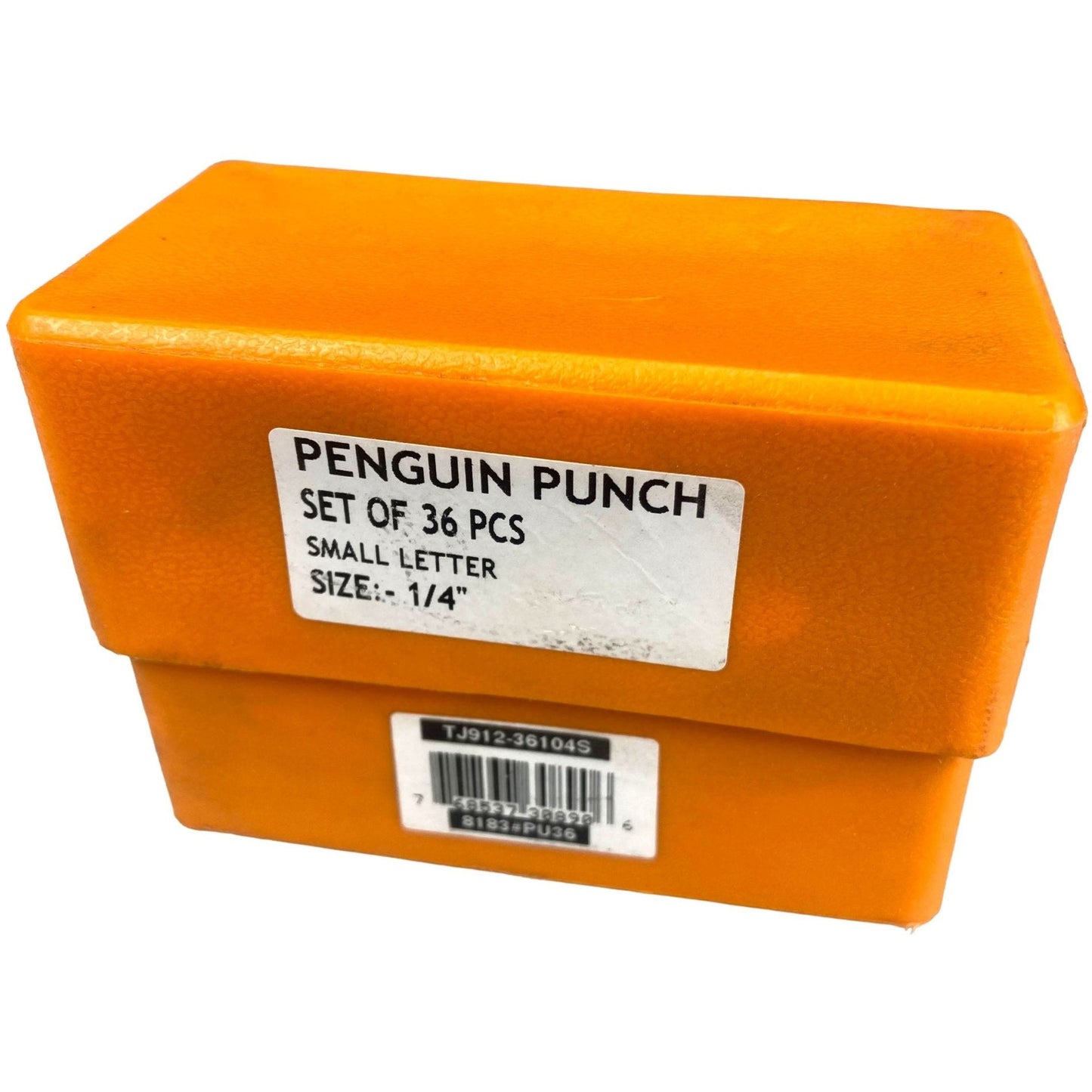 36 Pc.Number And Letter (Lower Case) Punch Set In Fancy Scrolled Font - 1/4" - TJ-30890 - ToolUSA