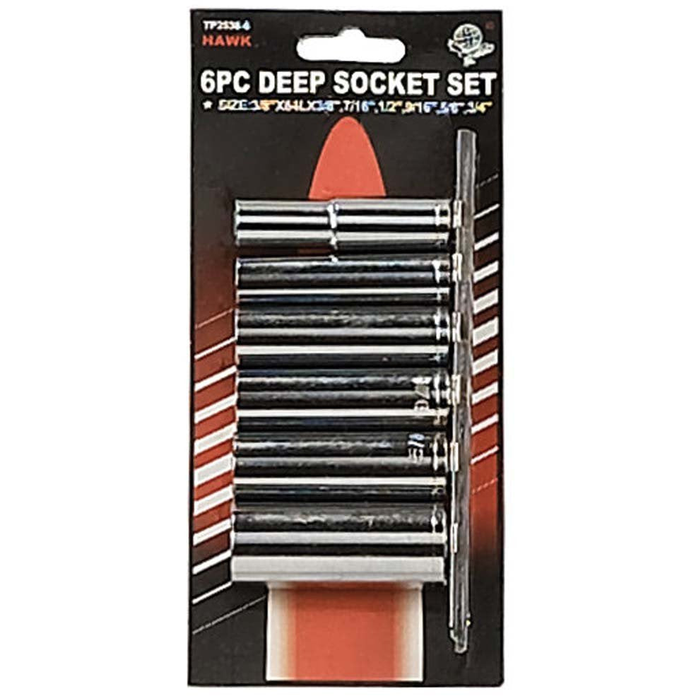 3/8"-TO-3/4" DEEP 1" SOCKET 6-PIECE SET - TP-02538 - ToolUSA