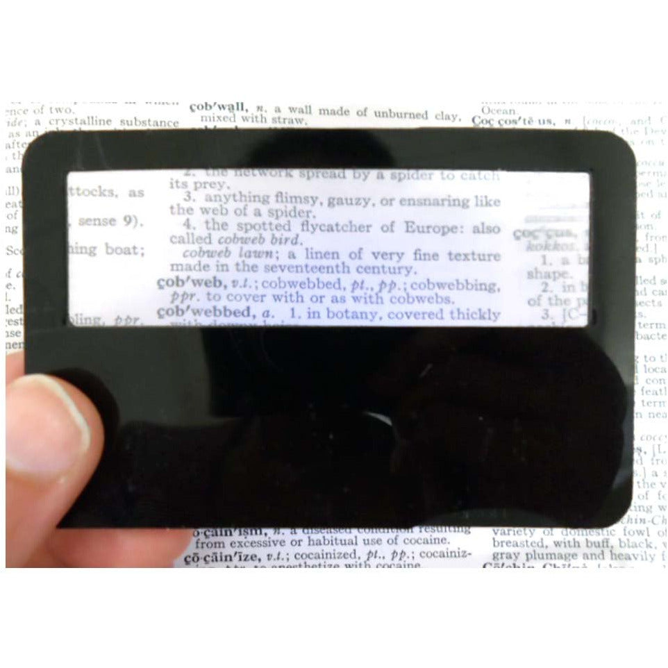 3x Credit Card Sized Fresnel Magnifier, LED - MP554-LED-YZ - ToolUSA