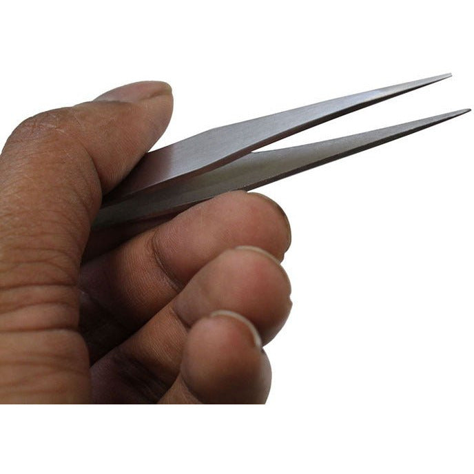 4-5/8" Stainless Steel Tweezers, Non-Magnetic - S1-08062 - ToolUSA