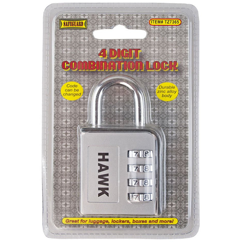 4 Digit Combination Padlock - TZ-14900 - ToolUSA