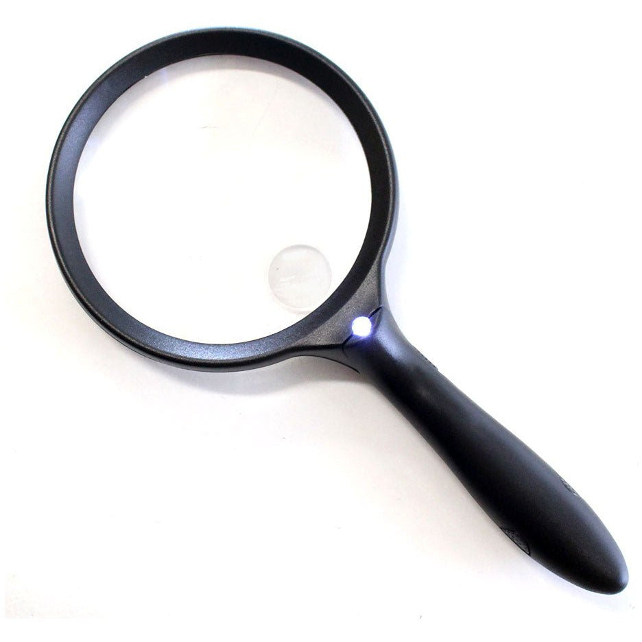 4-Inch 2x/4x Lens, Hand-Held LED Magnifier - MP-14680 - ToolUSA