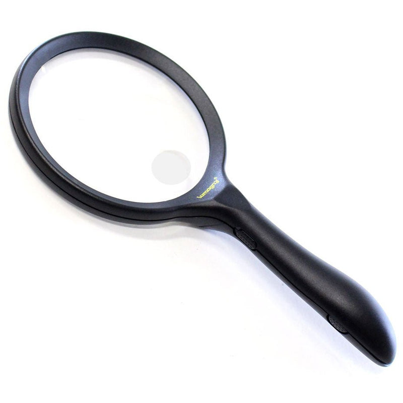 4-Inch 2x/4x Lens, Hand-Held LED Magnifier - MP-14680 - ToolUSA