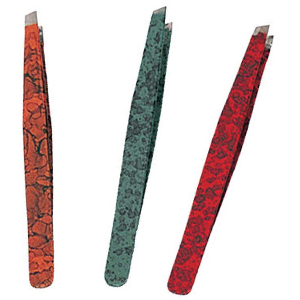 4 Inch Colorful Angled Tweezers (Pack of: 2) - CARE-98603-Z02 - ToolUSA