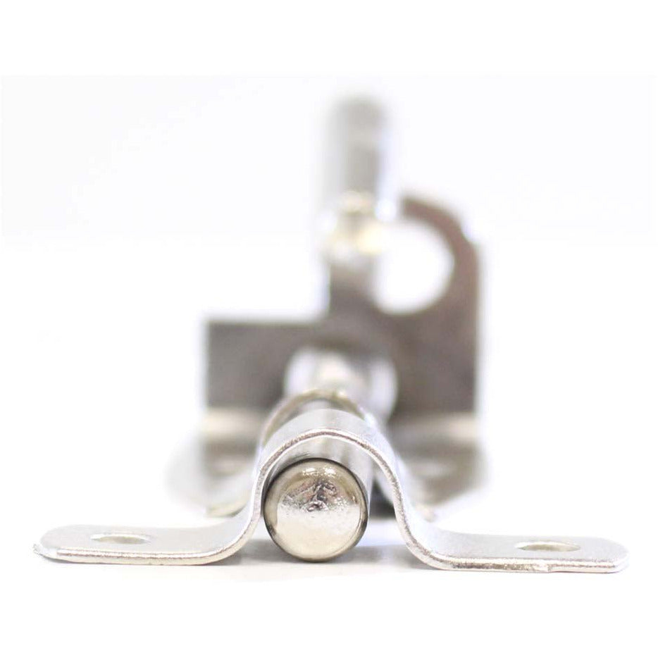 4 Inch Nickel Plated Door Bolt With Fittings And Installation Hardware - HW-05004 - ToolUSA