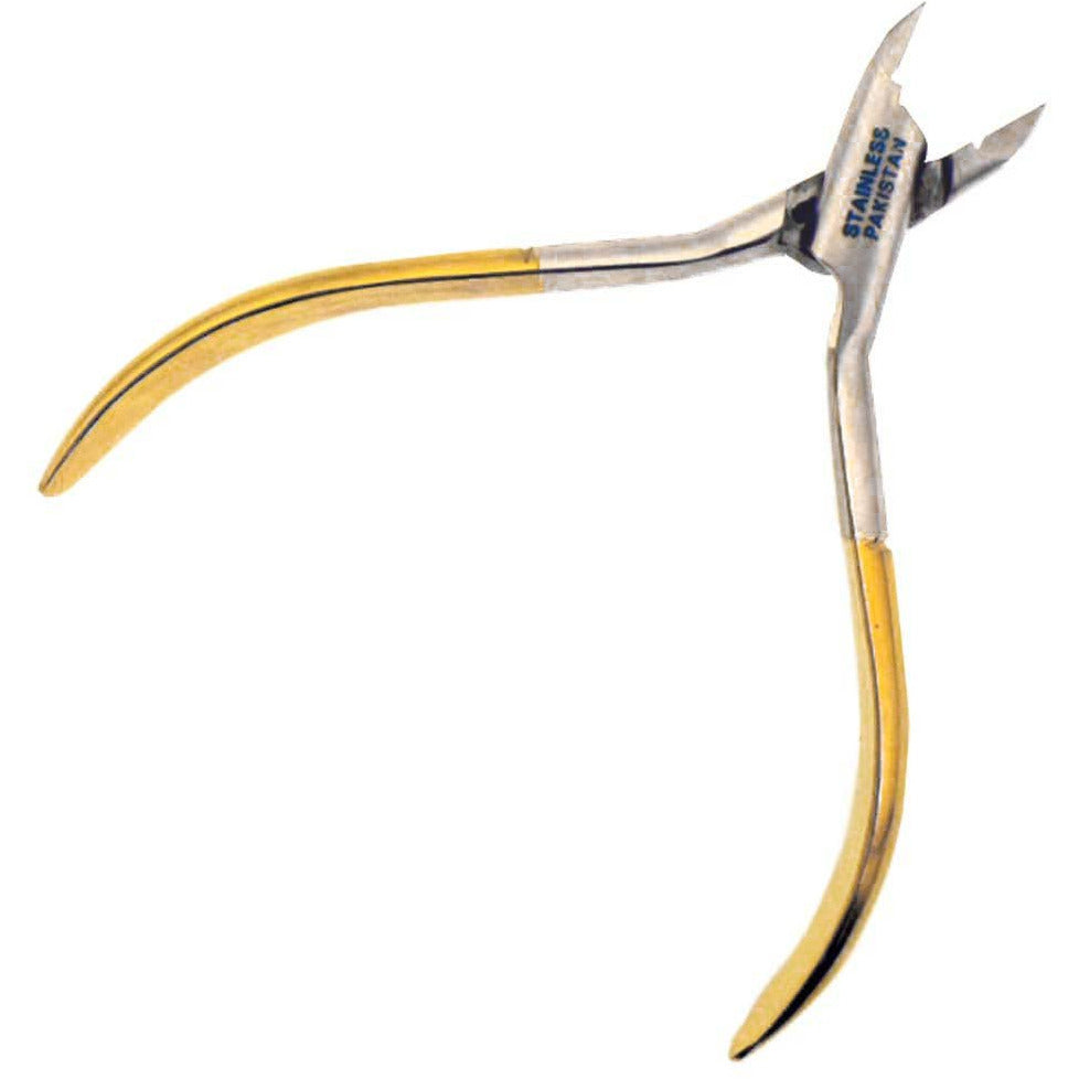 4 Inch Stainless Steel Cuticle Nipper with Golden Handles - CARE-38906 - ToolUSA