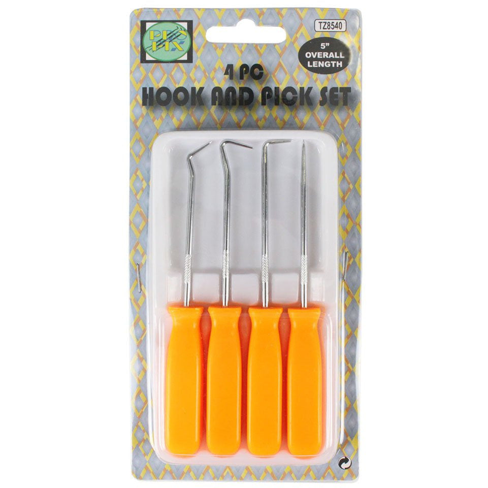 4 Piece 5-Inch Chrome Finish Hook Set - S1-08540 - ToolUSA