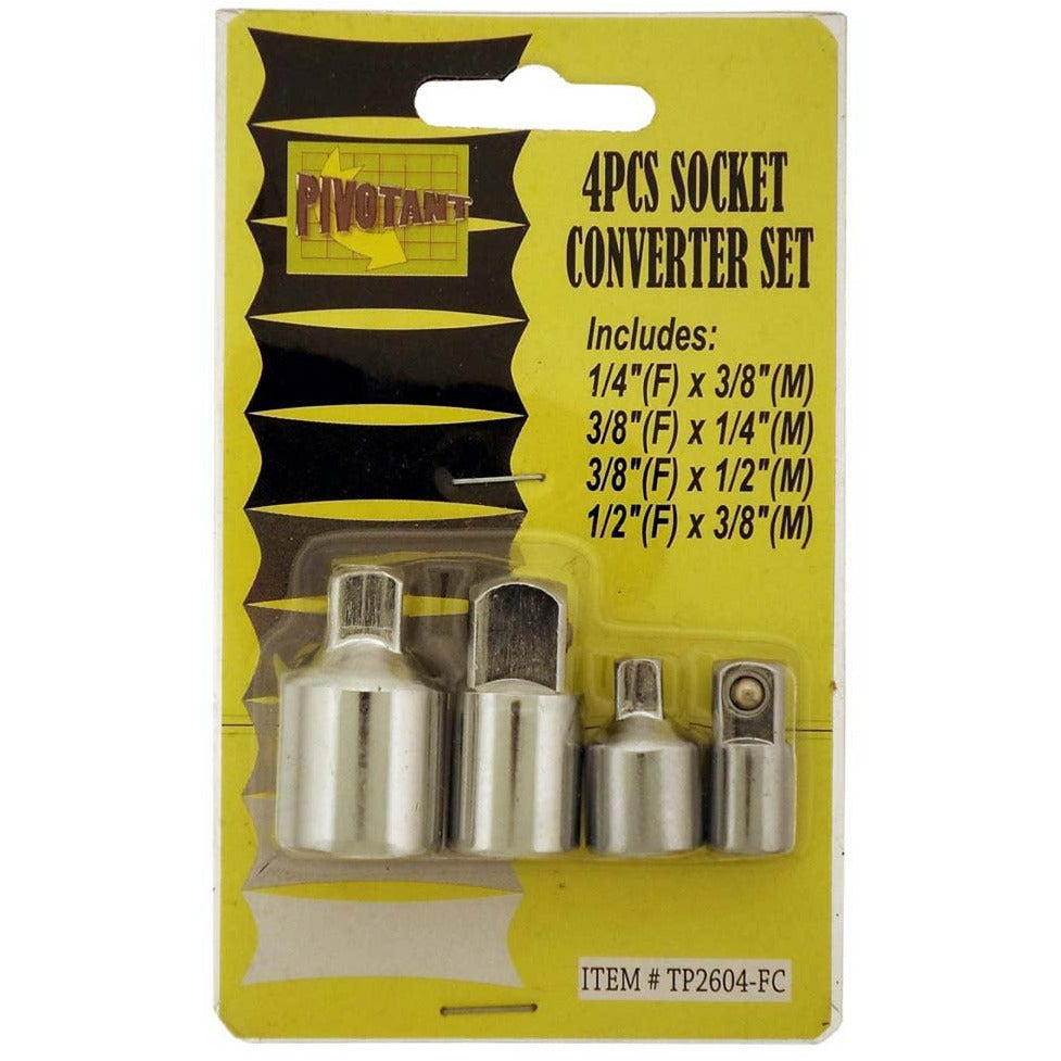 4 Piece Carbon Steel Socket Converter Set - TP-14867 - ToolUSA
