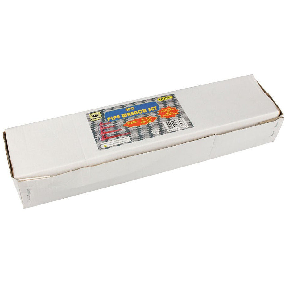 4 Piece Pipe Wrench Set - TP-03640 - ToolUSA