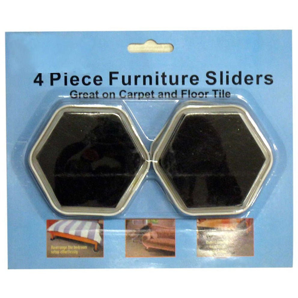 4 Piece Set of Hexagonal Furniture Sliders - D5-27593 - ToolUSA