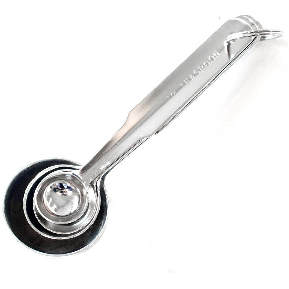 4 Piece Set Of Stainless Steel Measuring Spoons For Cooking - U-78004 - ToolUSA