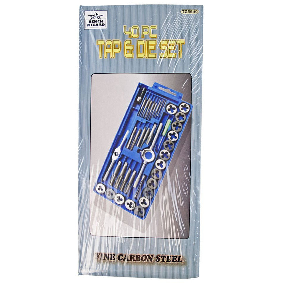 40 Piece Metric Tap & Die Set - 17 Tops & 17 Dies - TZ01-05640 - ToolUSA