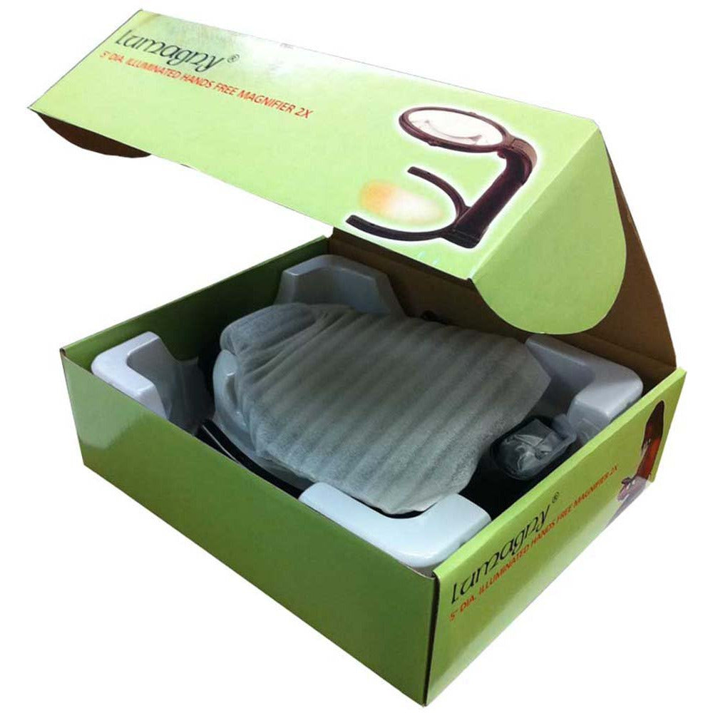 5" Diameter Lens, Standing 2X Magnifier/ Also Can Be Worn Around The Neck With Lanyard - MG-07569 - ToolUSA