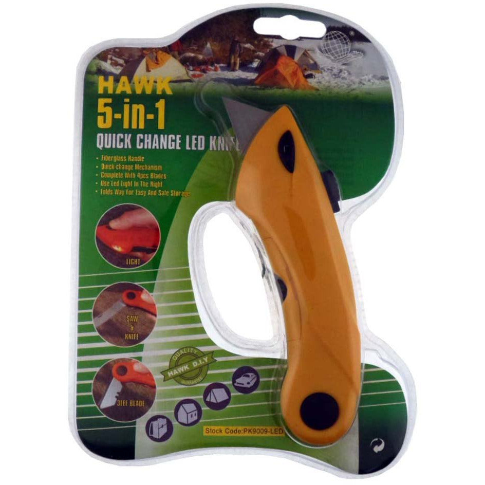 5 IN 1 FOLDING KNIFE WITH LED LIGHT - CR-00-90091 - ToolUSA
