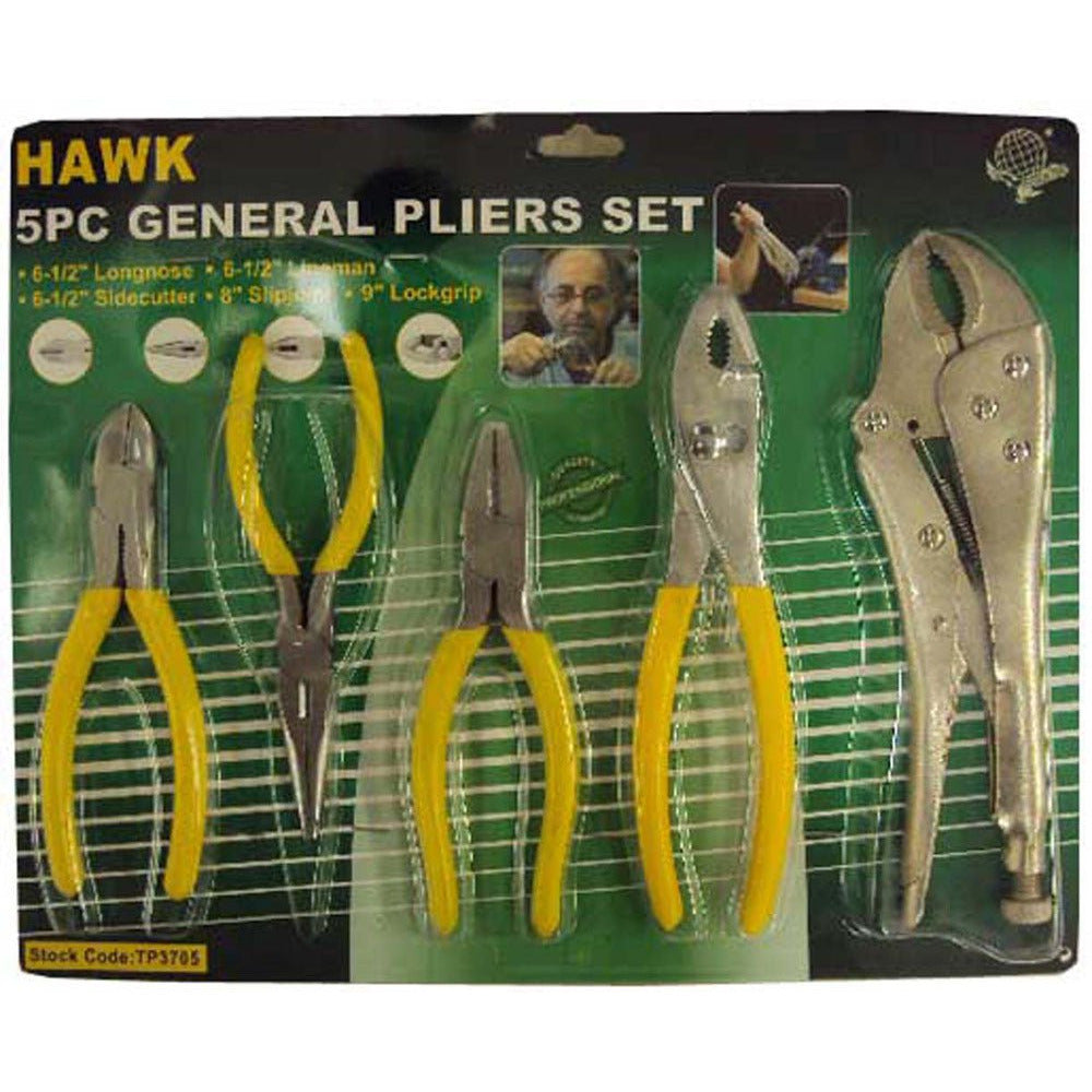 5 Piece General Plier Set - TP-03705 - ToolUSA