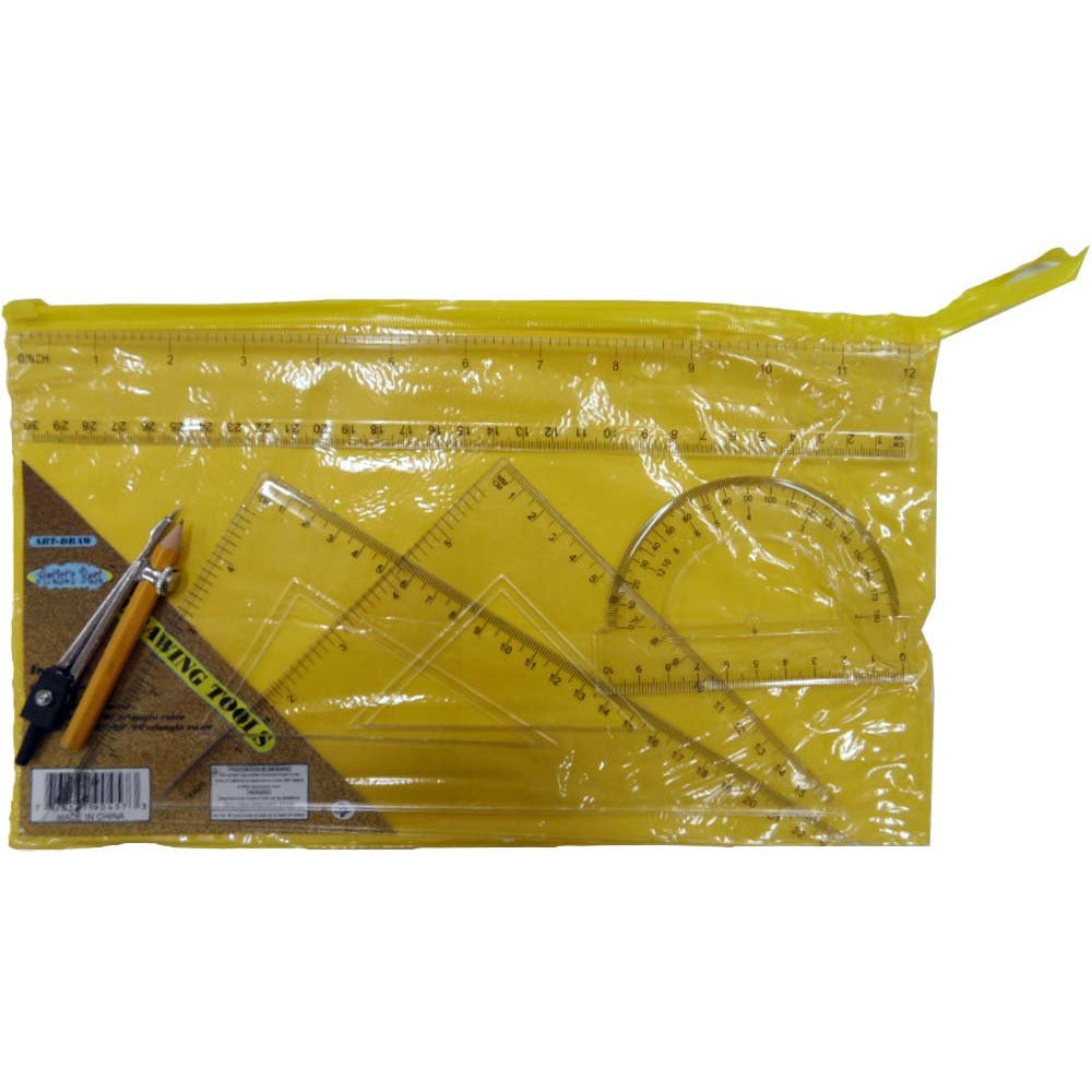 5 Piece Geometric Drawing Tools Set - CR-90457 - ToolUSA