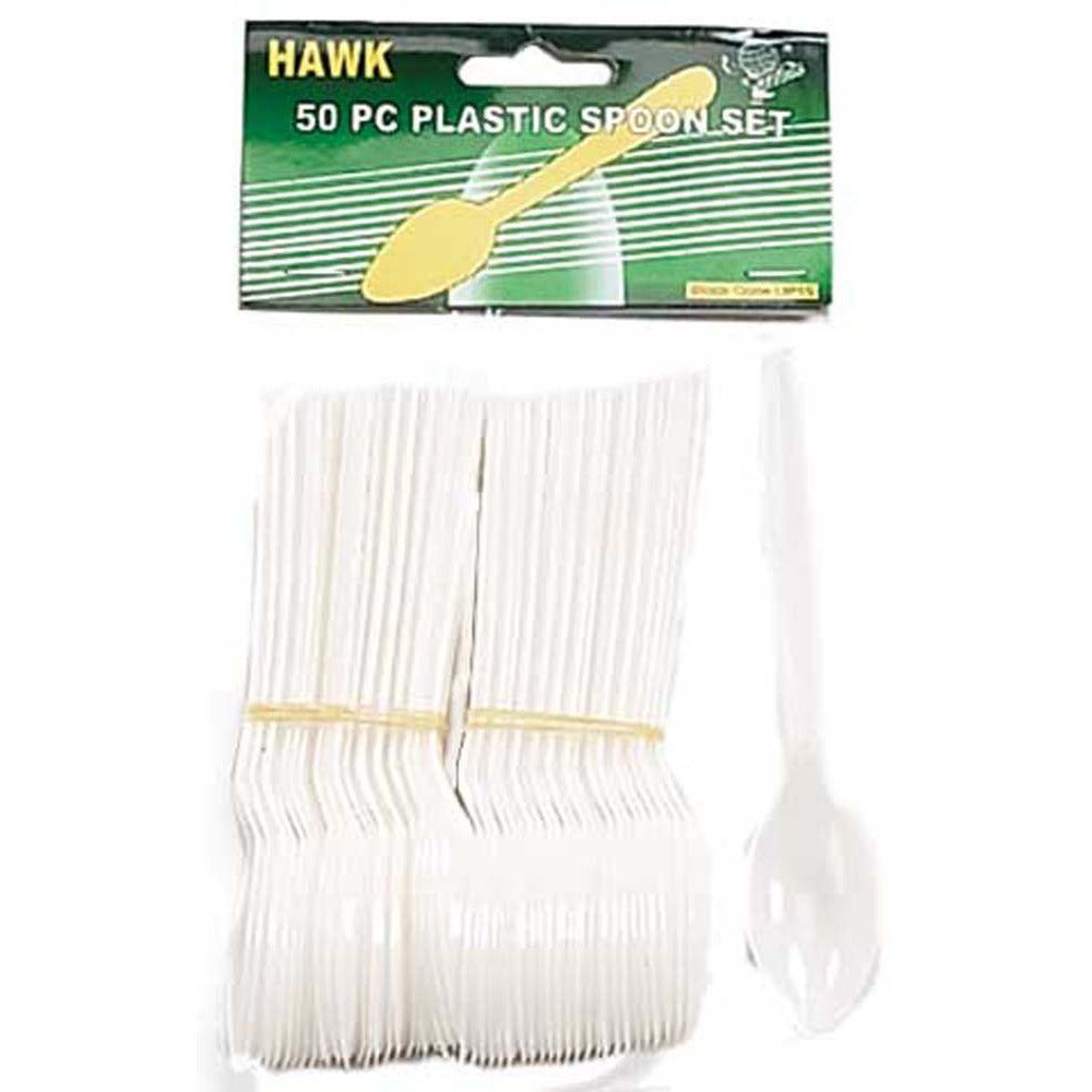 50 Piece Disposable Oval-Shaped Spoons (Pack of: 2) - U-88115-Z02 - ToolUSA