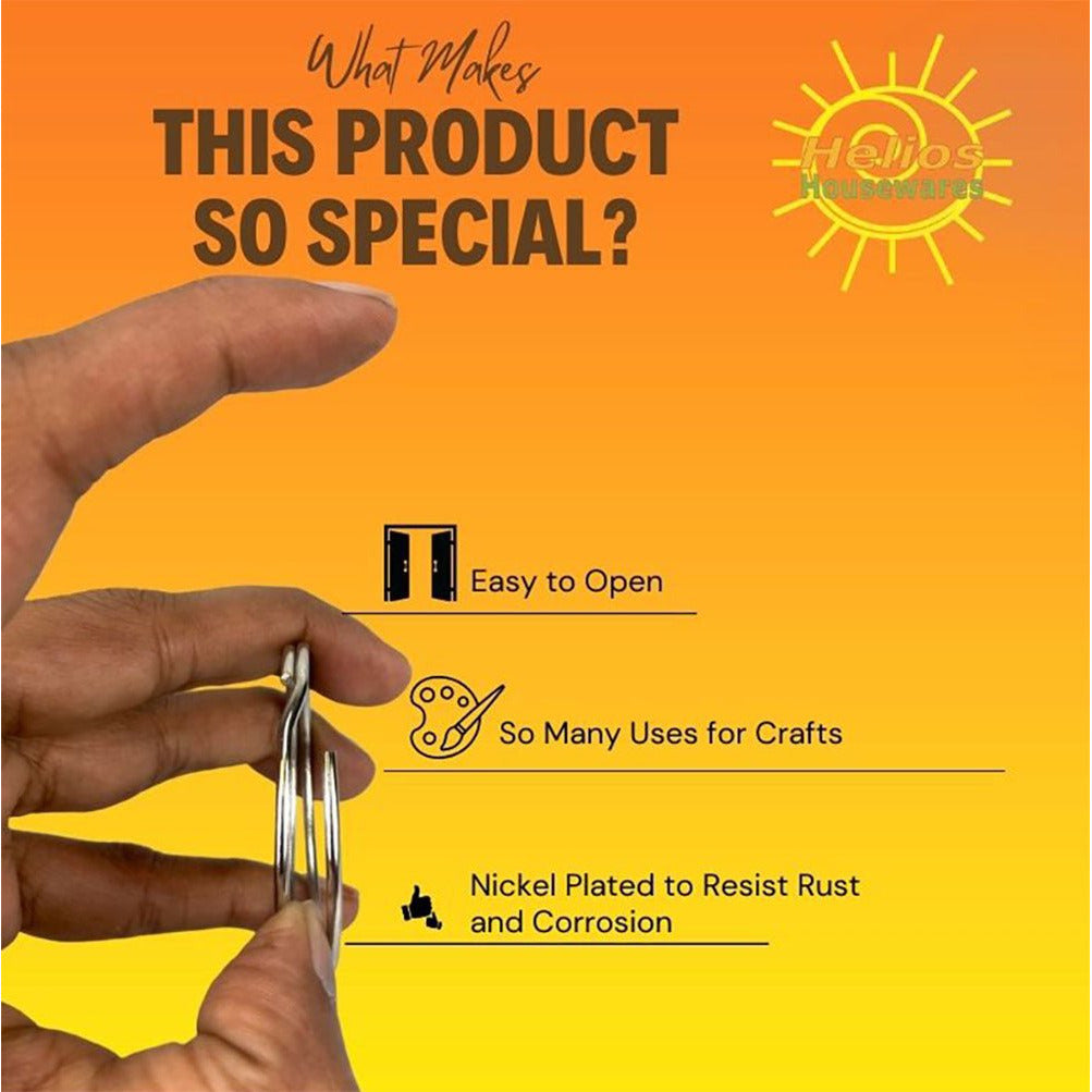 50 Piece Large Key Rings, 1-3/4 Inch Diameter - HW-99043 - ToolUSA