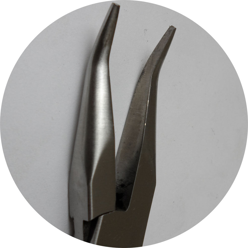 5.5 Inch Stainless Steel Bent Nose Pliers - S89-18932 - ToolUSA