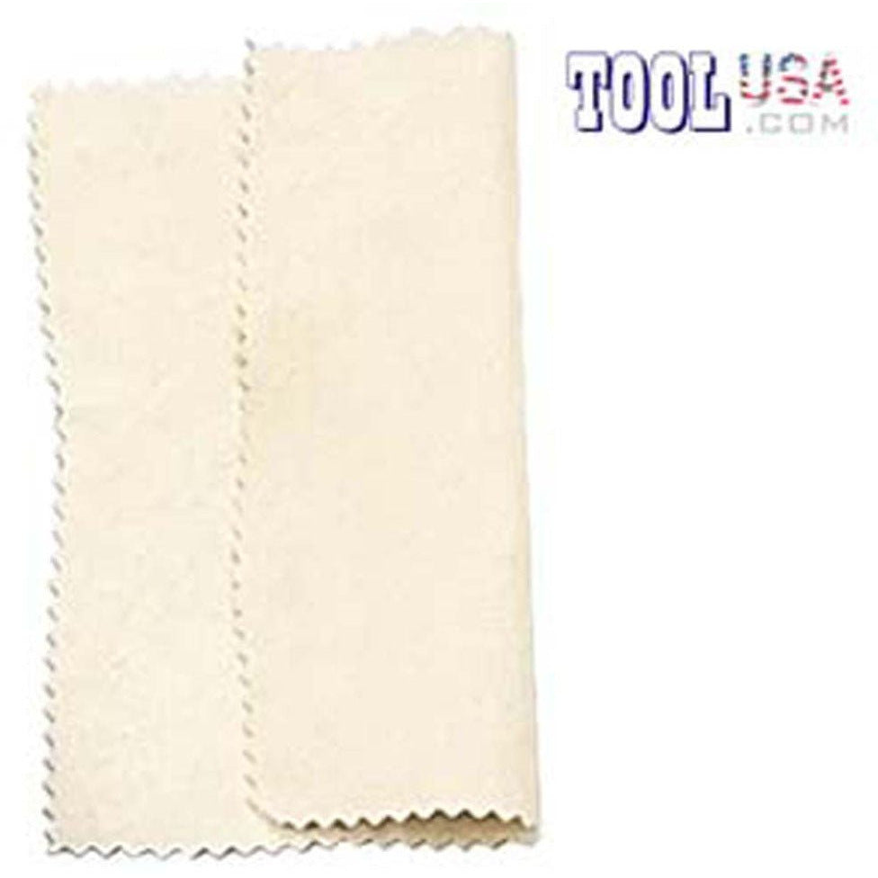 5.5" x 5.5" Fine Suede Leather Polishing Cloth (Pack of: 2) - TJ01-08412-Z02 - ToolUSA