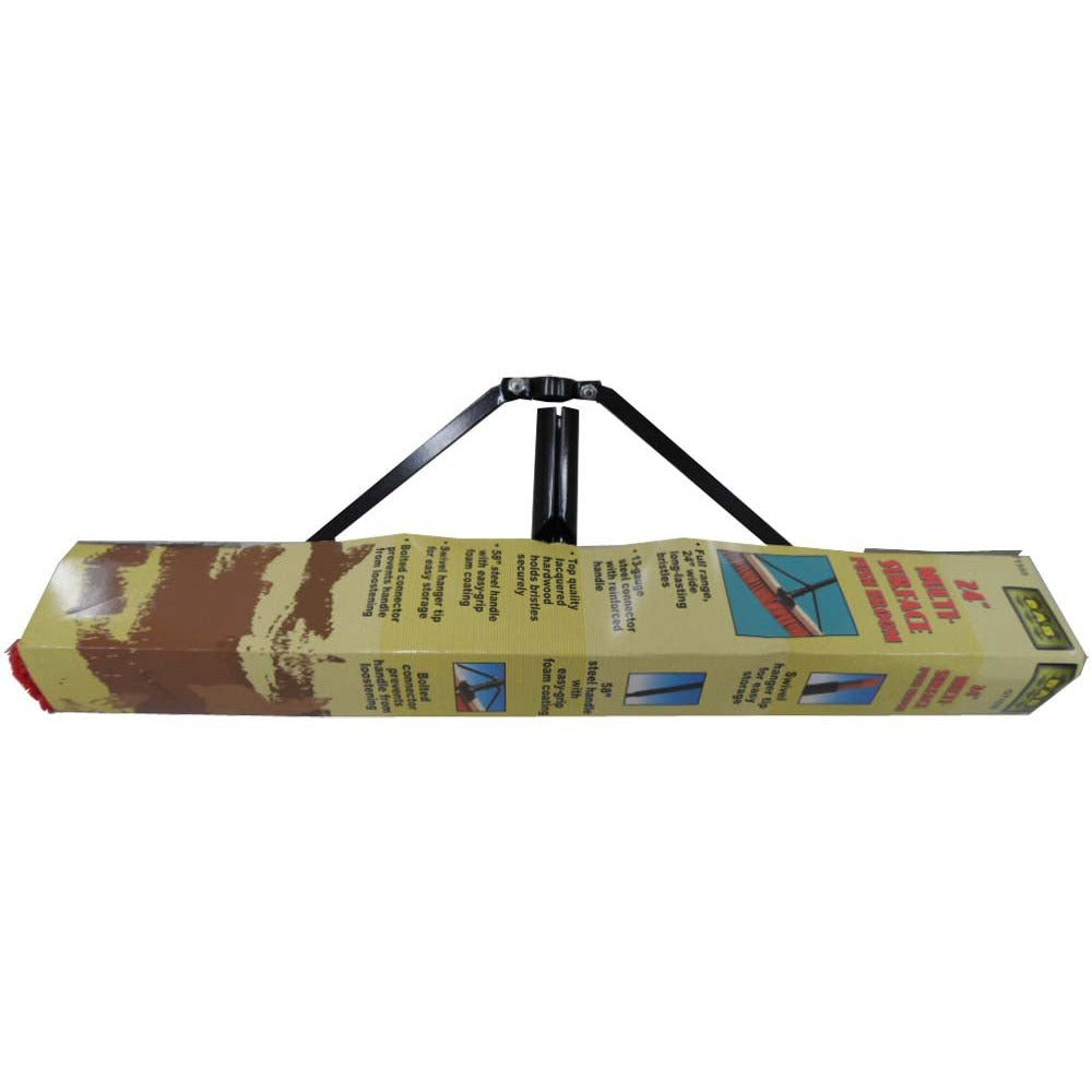 56" LONG INDUSTRIAL PUSH BROOM WITH 24" HEAD AND COMFORT GRIP HANDLE - G-21103 - ToolUSA