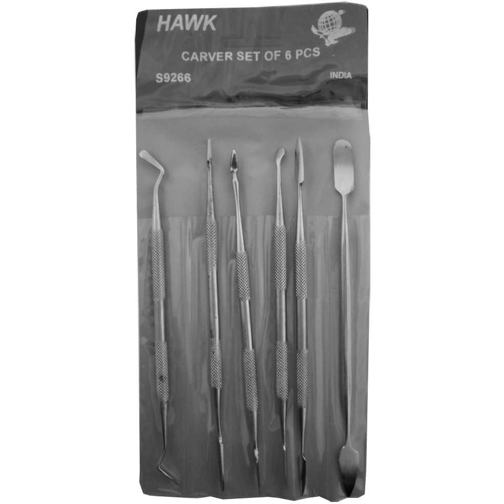6 Piece Stainless Steel Double Ended Tool / Carver Set - D-09266 - ToolUSA