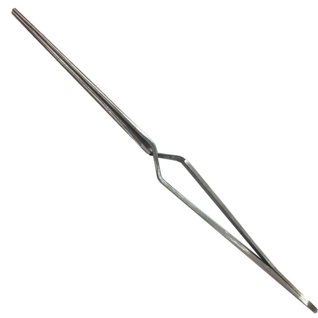 6.5" Cross Lock Straight Tip Stainless Steel Tweezers - S1-08567 - ToolUSA