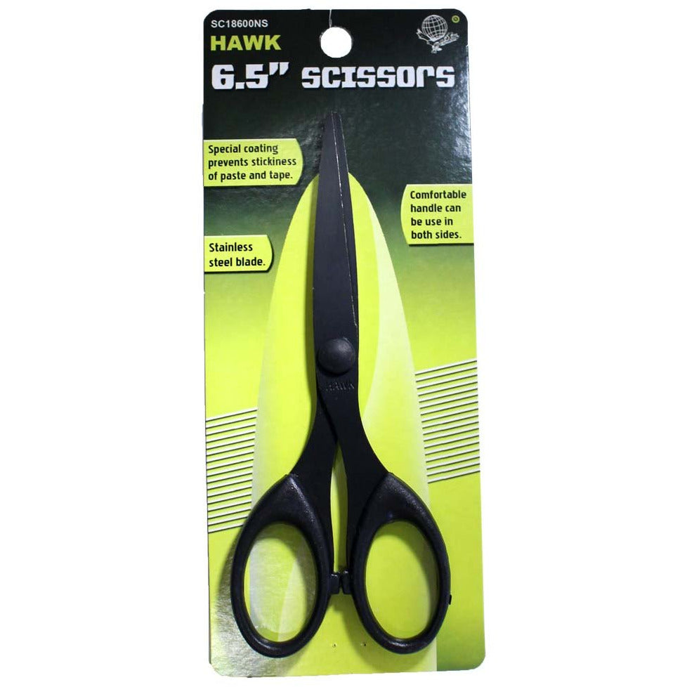 6.5 Inches Long Black Non-stick Scissors (Pack of: 2) - SC-18611-Z02 - ToolUSA