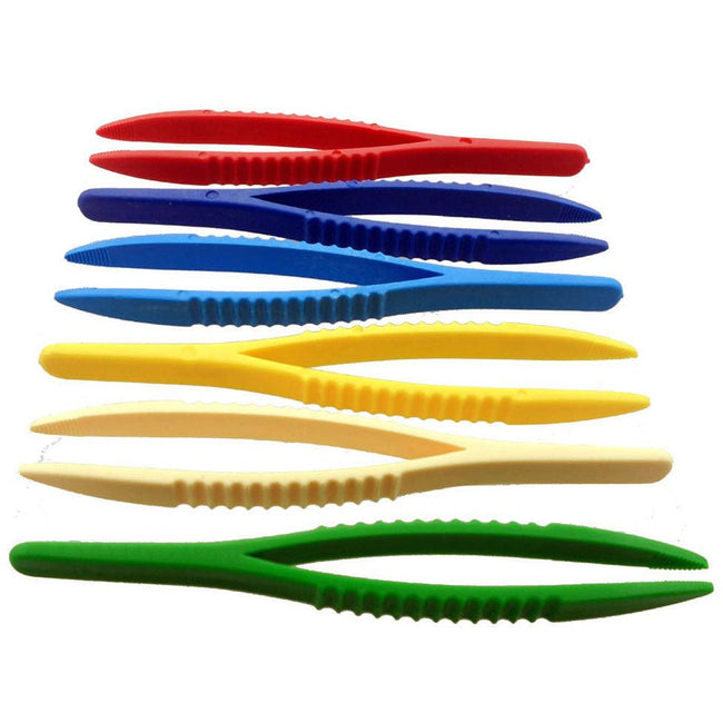 6pc 6 Color Plastic Tweezer Set - TJ-28278 - ToolUSA